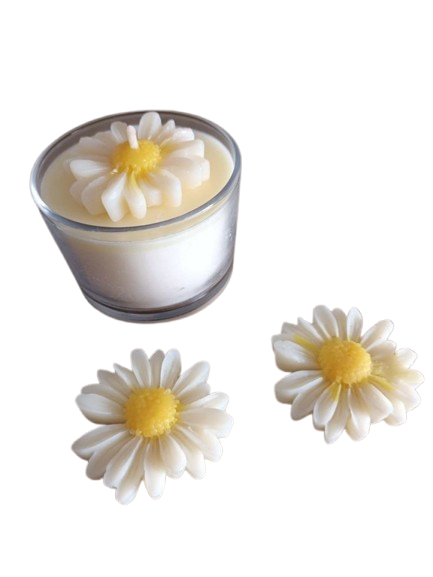 شمع گل تزیئنی اکسسوری دستسازشمعی طرح بابونه
