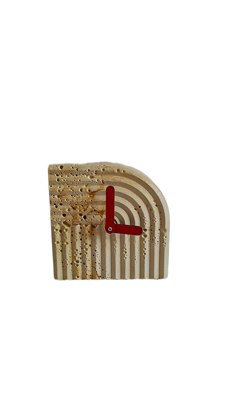 ساعت رومیزی,سنگ مصنوعی،طرح شیاردار،رزینی،ست اداری